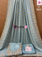 Dola Silk Suit with hand embroidery