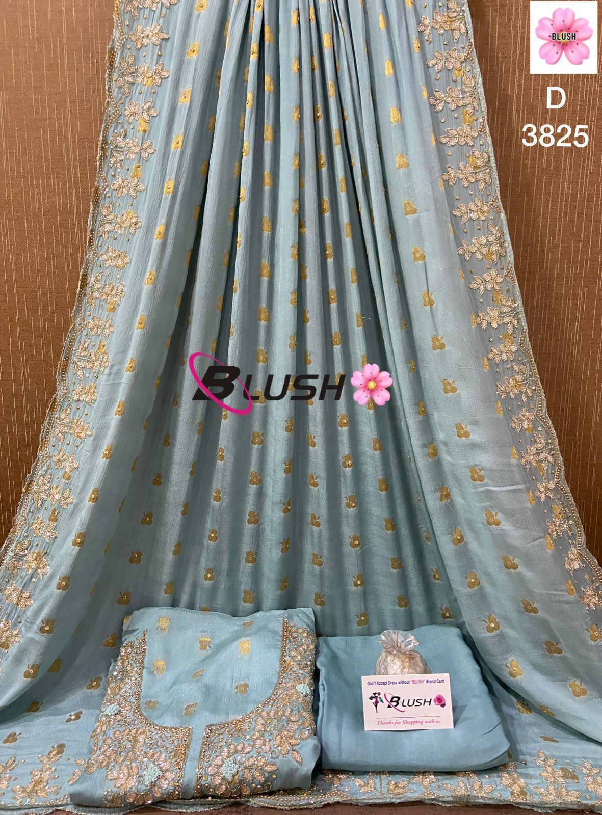 Dola Silk Suit with hand embroidery