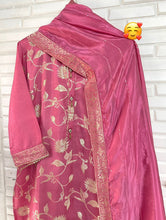 Load image into Gallery viewer, Chanderi Silk Semi Stitched Suit