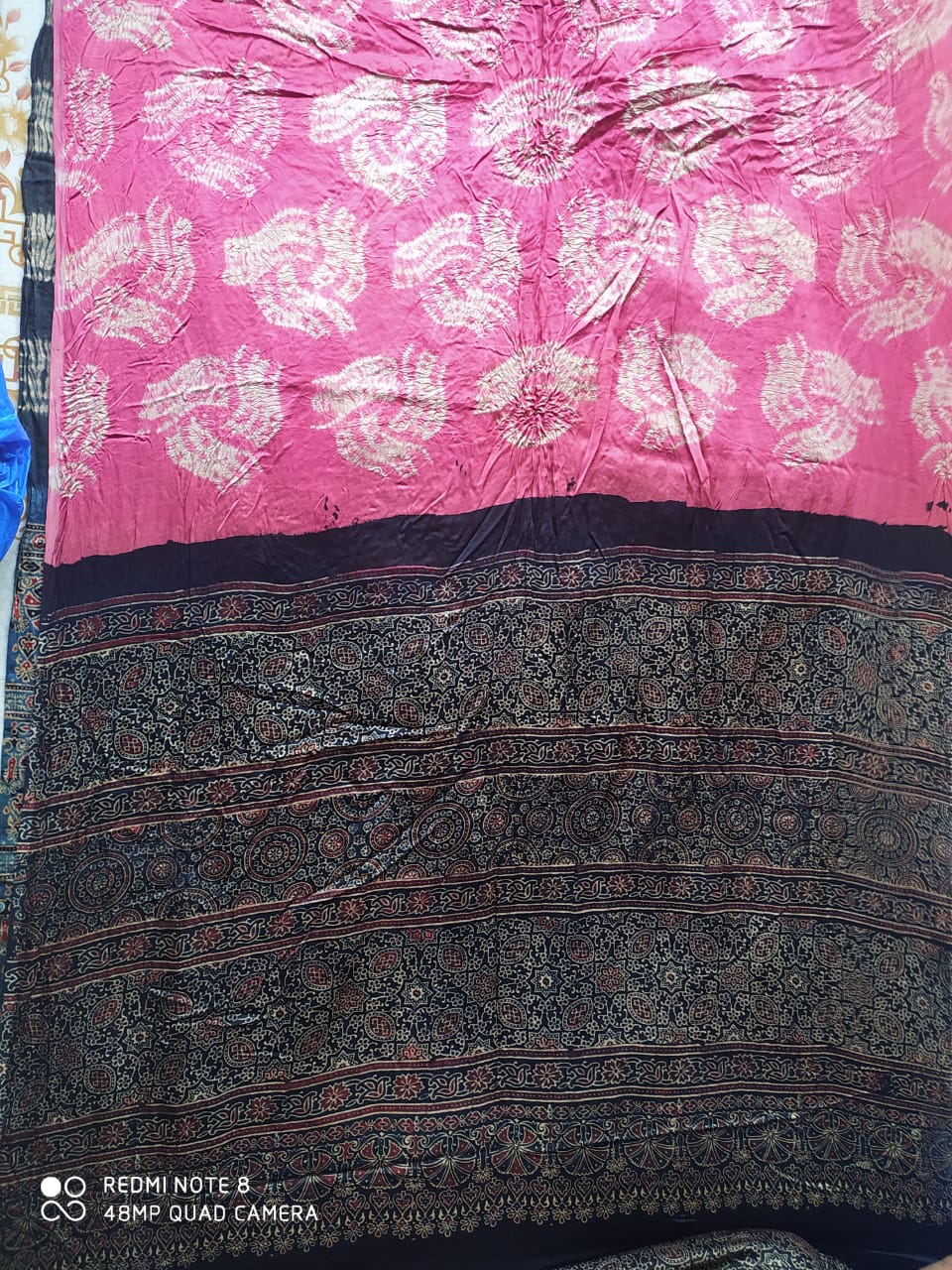 Ajrakh Hand Block Print, Natural Dye Sarees