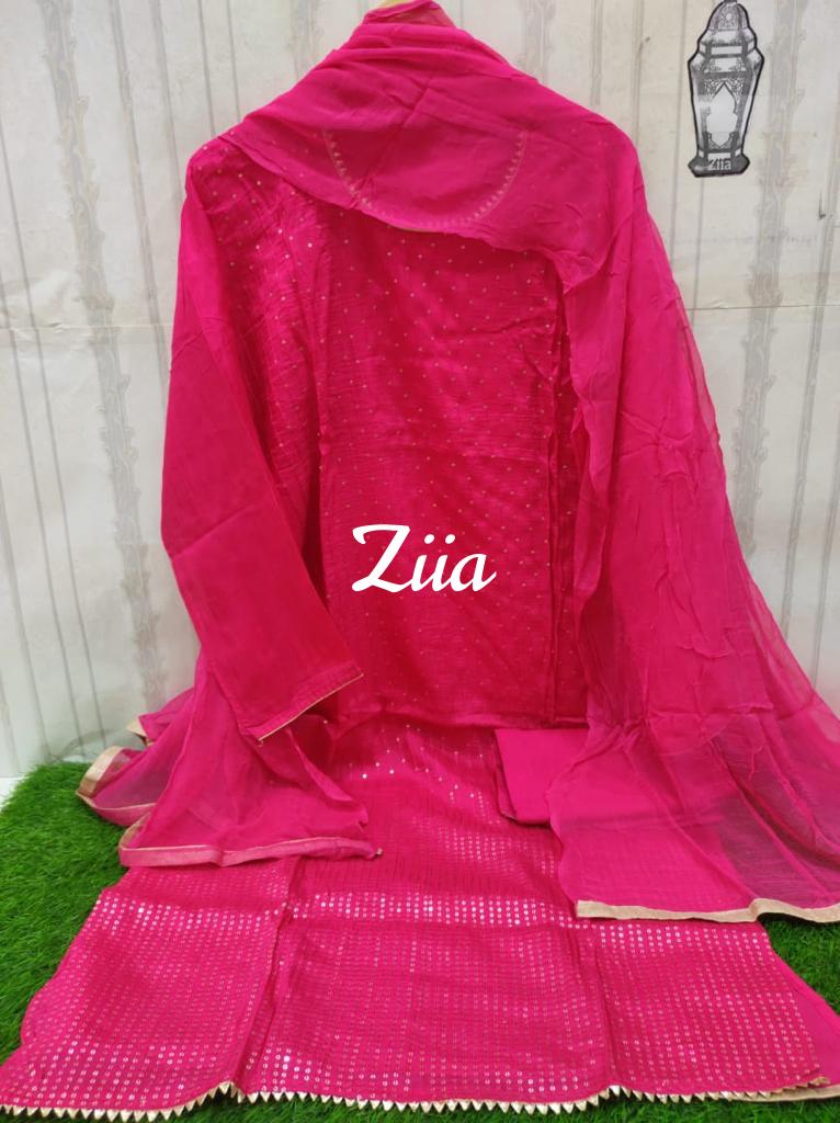 Beautiful Uppada Silk Suit with sequins