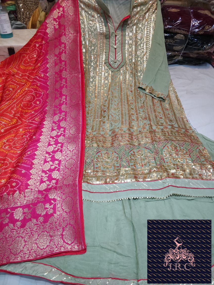 Chinnon Silk Suit with sequins