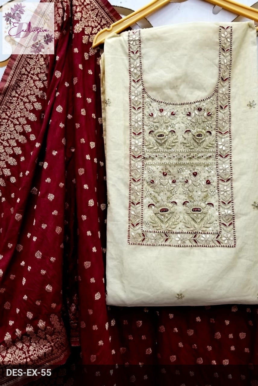 Chanderi Shirt with Gotta work, Benarsi Dupatta n Shantoon Bottom