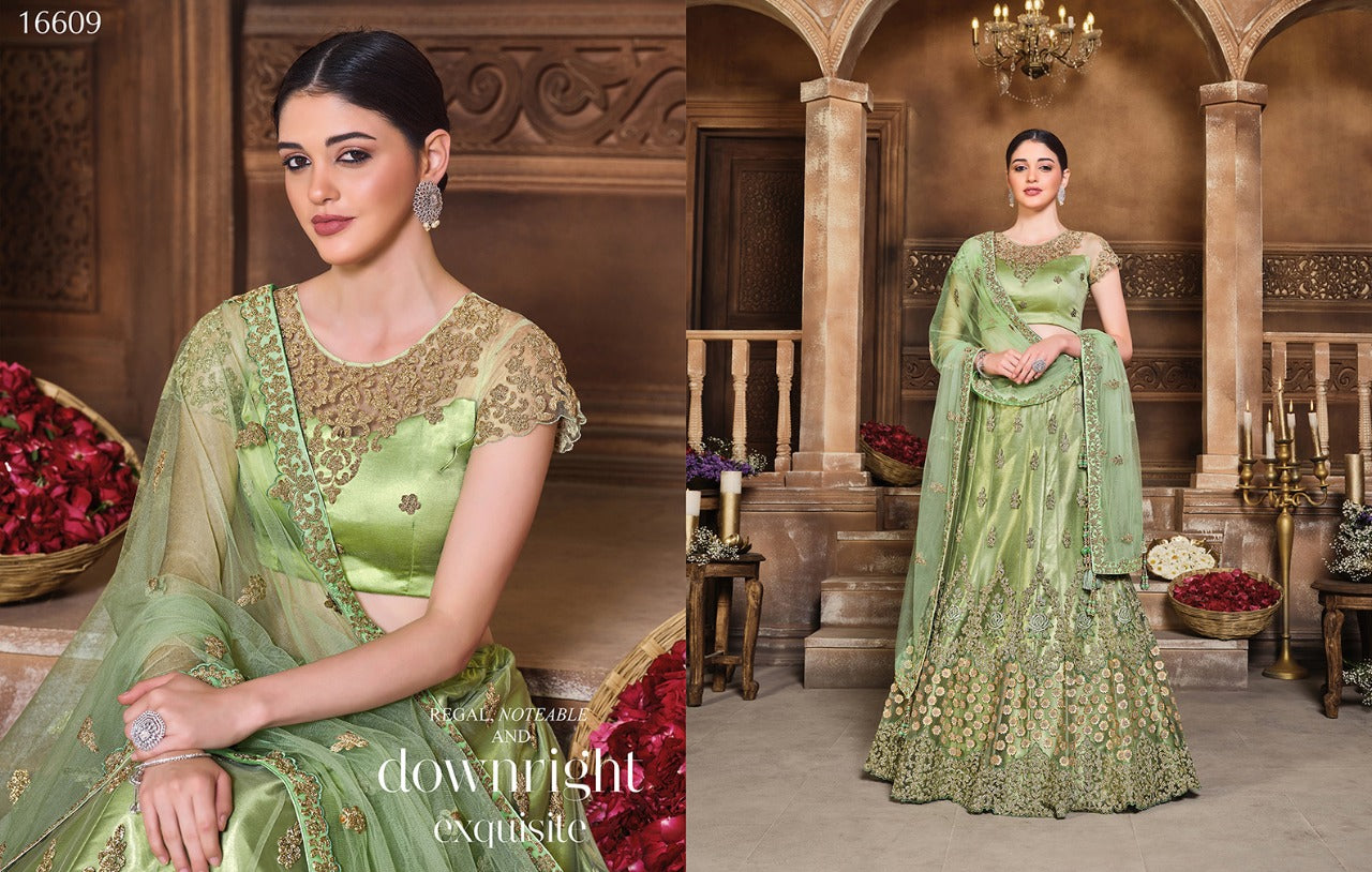 Beautiful Net and Satin Silk Lehengas
