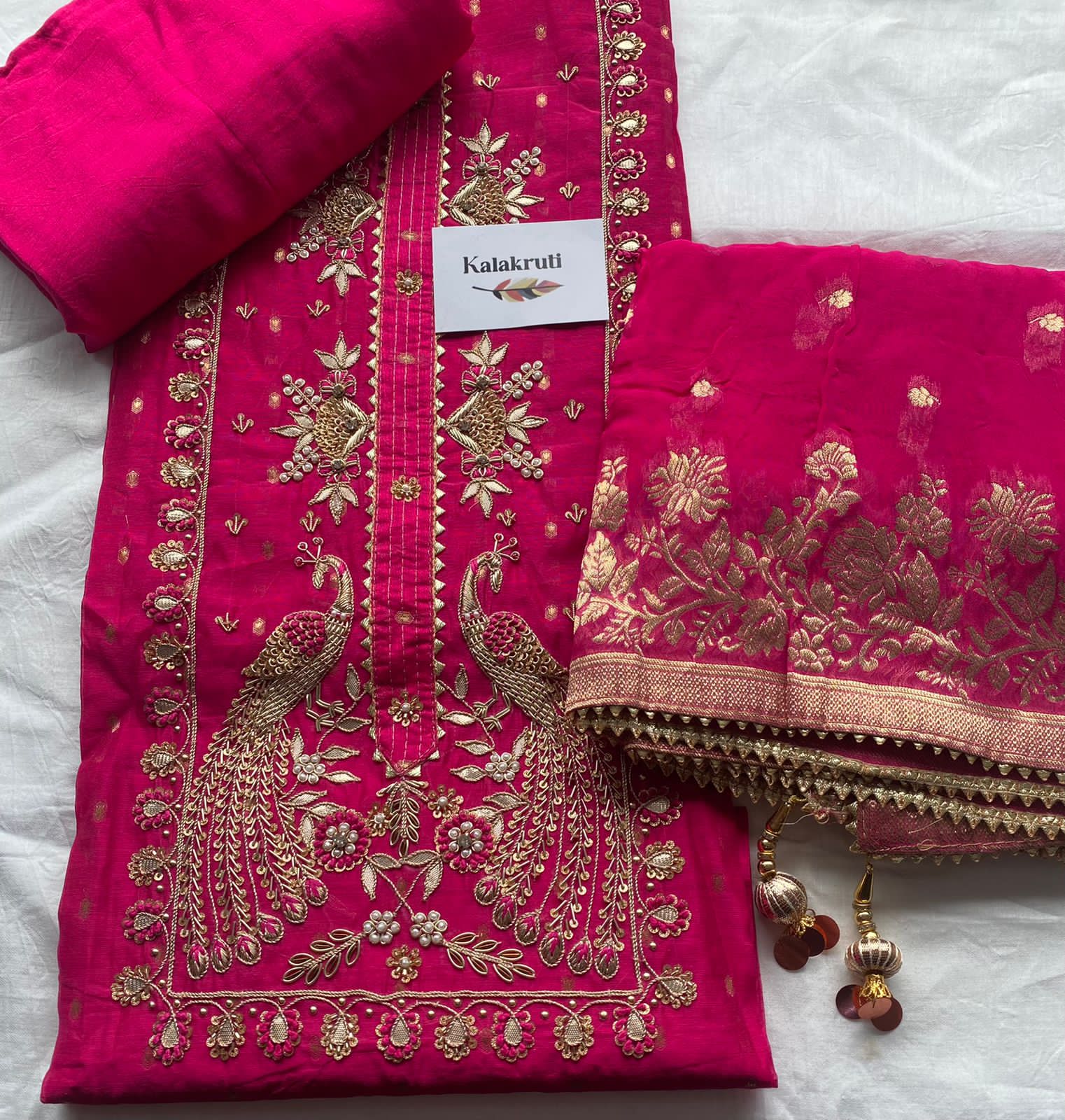 Embroidered Chanderi Suits