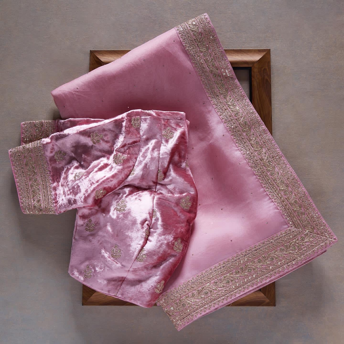 Rangoli Saree with embroidery and sequins
