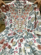 Beautiful Kalamkari Gown with Gota