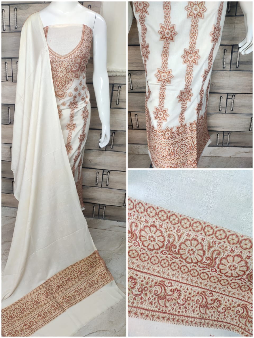 Beautiful Pashmina Benarsi Suit with Jamawar Shawls