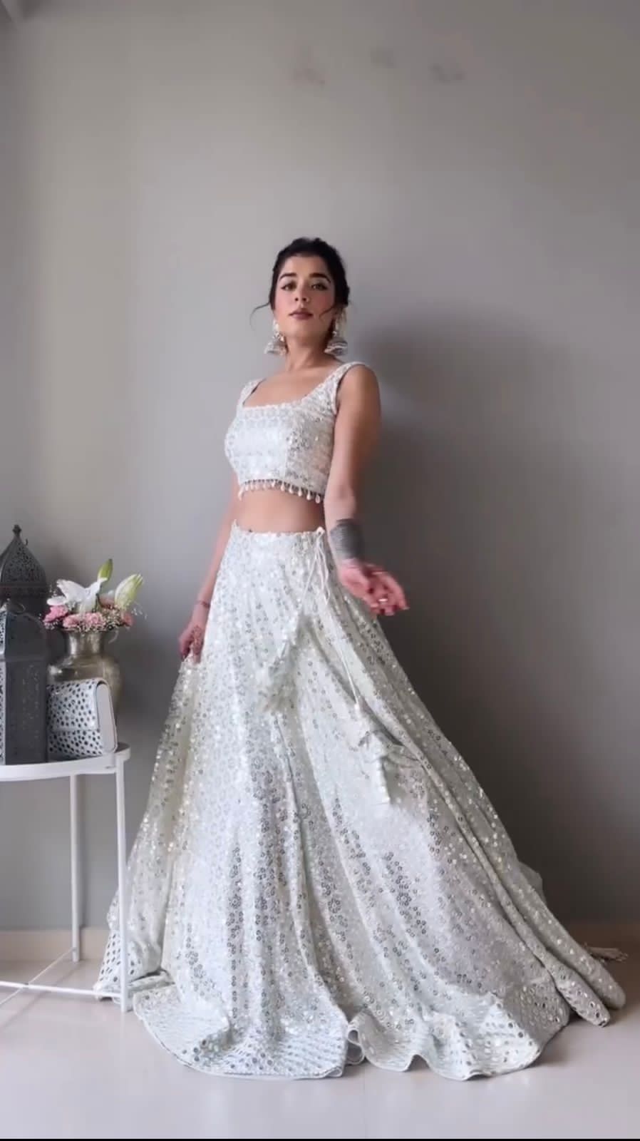 Georgette Sequins work Lehenga Choli