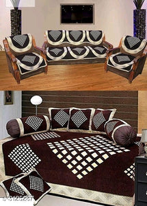Elite Attractive Diwan Sets and Sofa Covers Combo Vol 1 M8