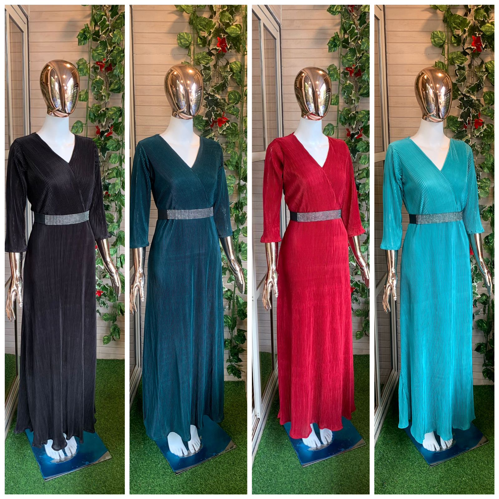 Pleated Long Dress