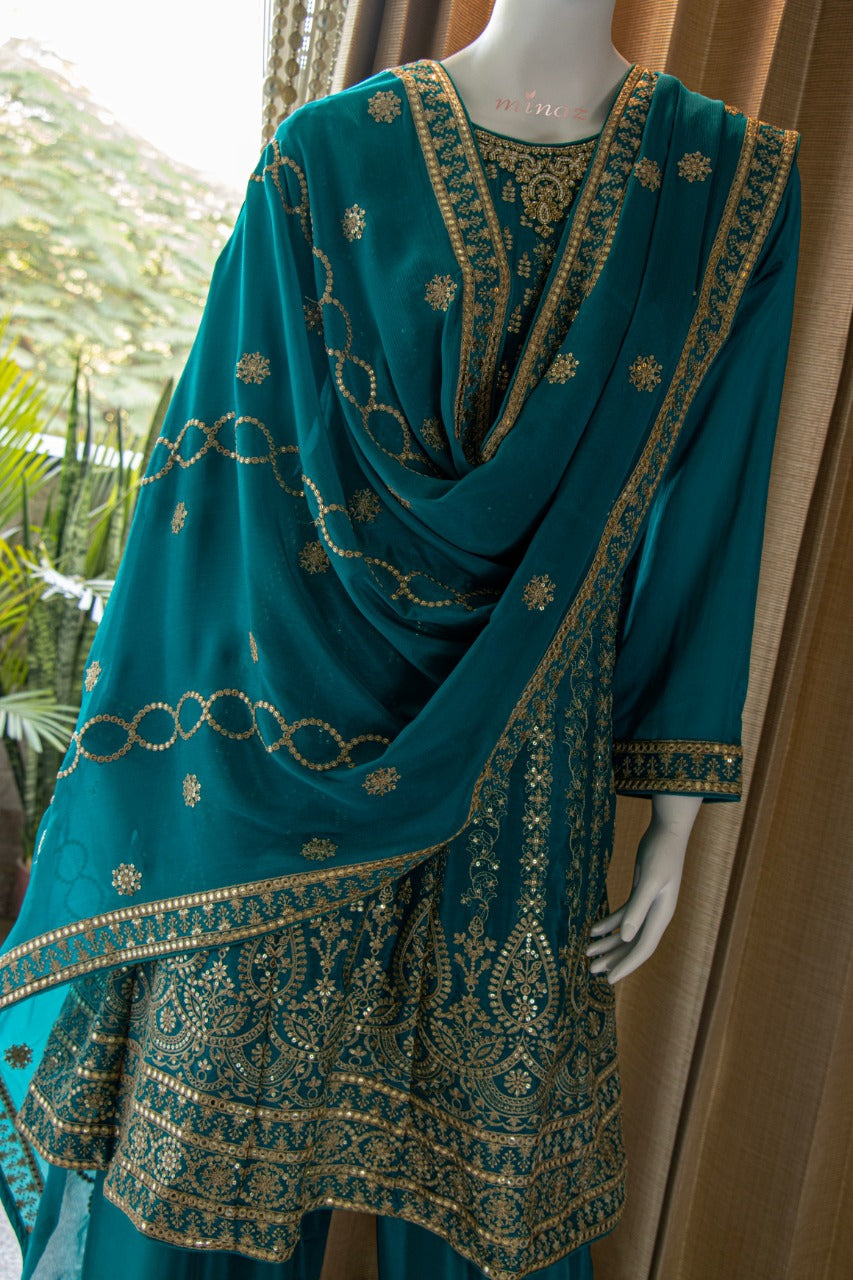 Chinnon Short Anarkali with Salwar