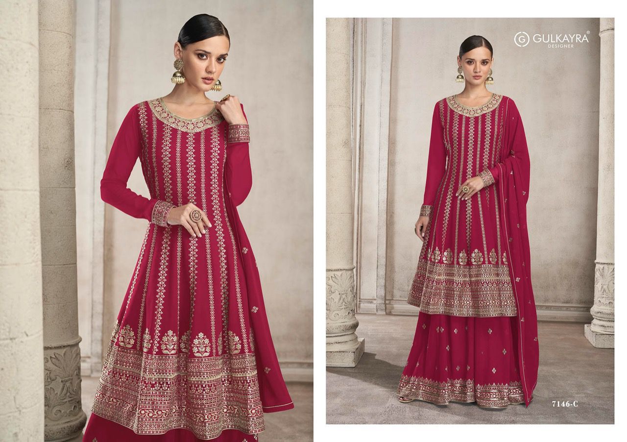 Beautiful Georgette Sharara Stitched