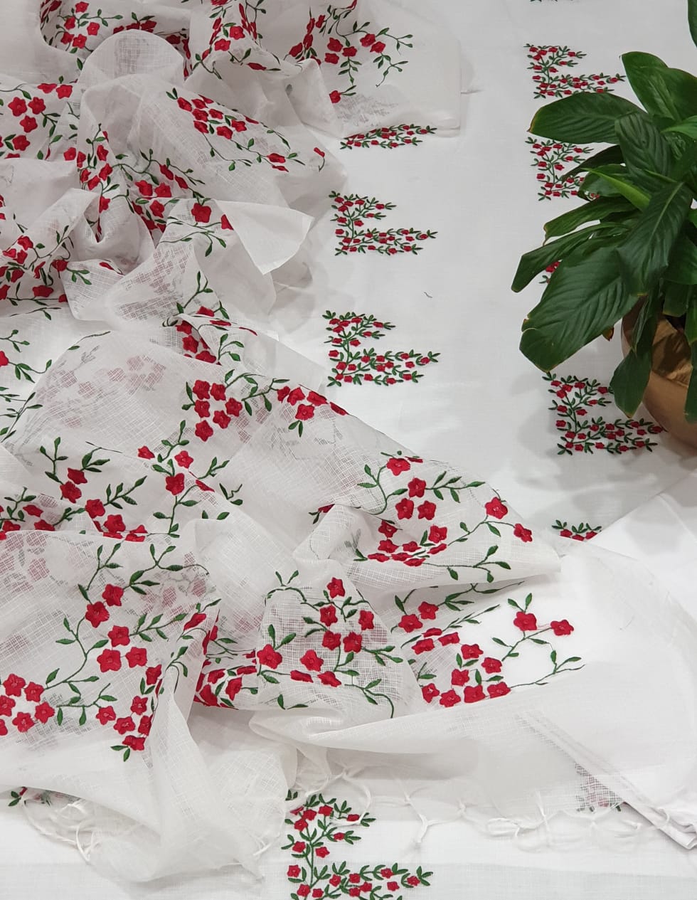 Beautiful embroidered Kota doriya suit