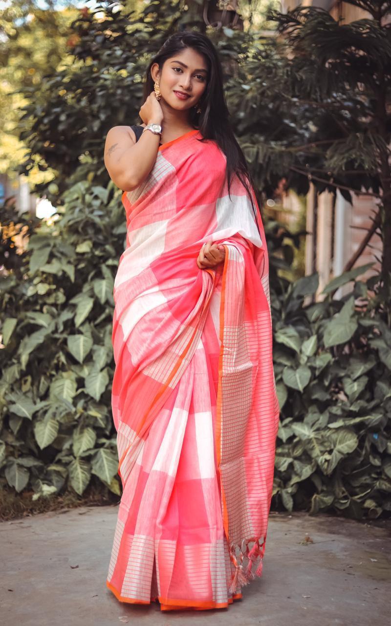Soft Linen Silk Saree