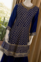 Beautiful Chinnon Short Anarkali with Garara