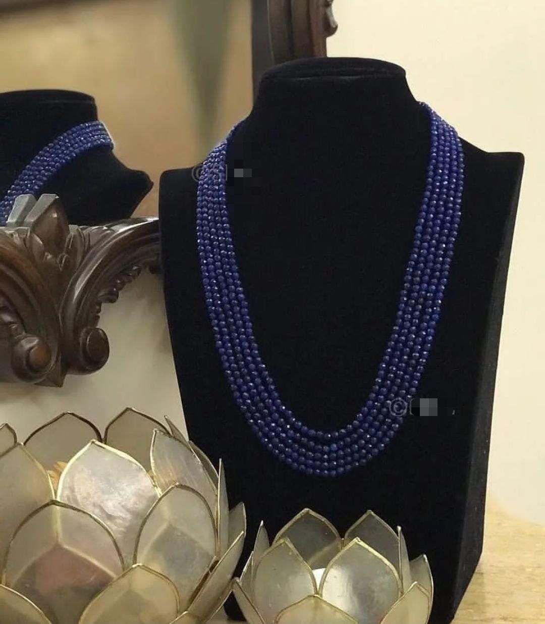 Onyx Beads Multistrand Necklace