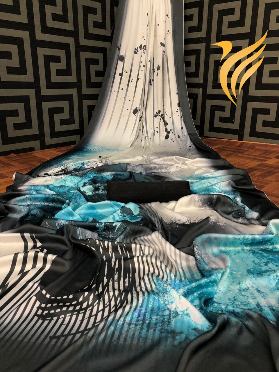 Printed Satin Saree