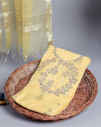Chanderi Silk Shirt with Organza Dupatta