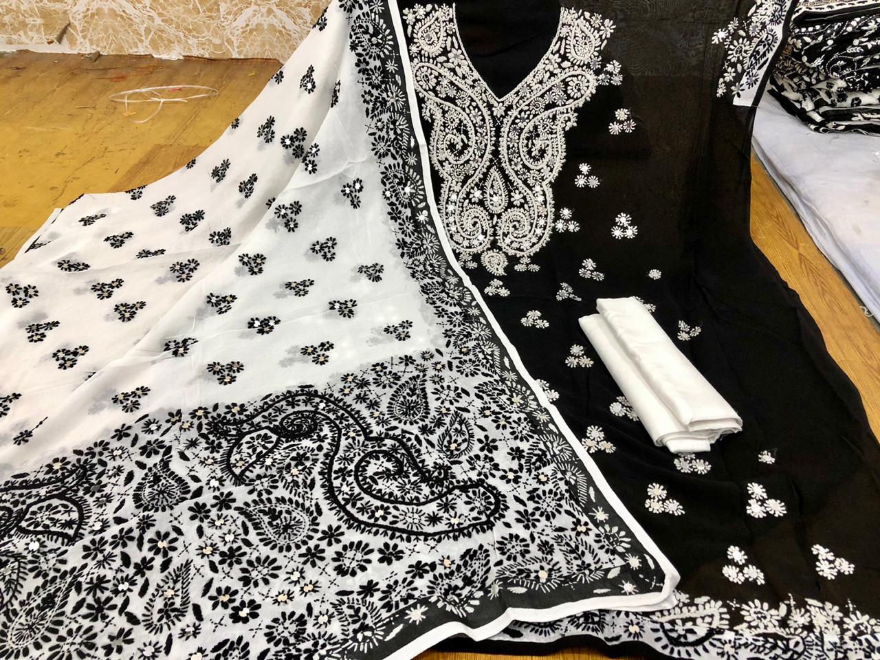 White and Black Georgette Collection