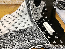 Load image into Gallery viewer, White and Black Georgette Collection
