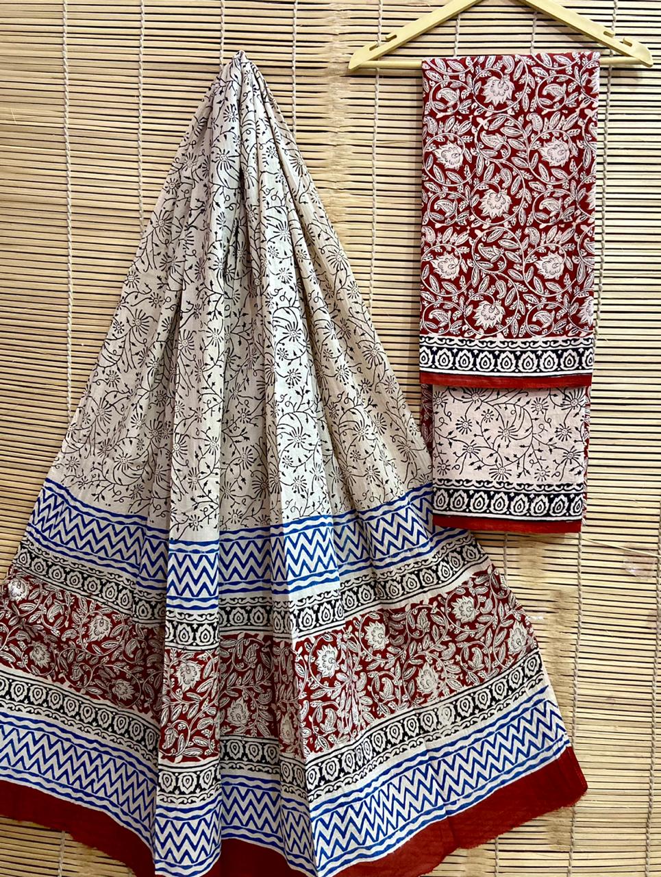 Hand-Block Printed Cotton Suits