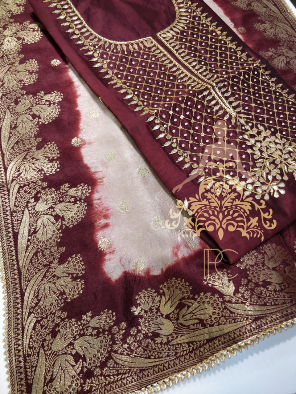 Chanderi Shirt with Shantoon Bottom