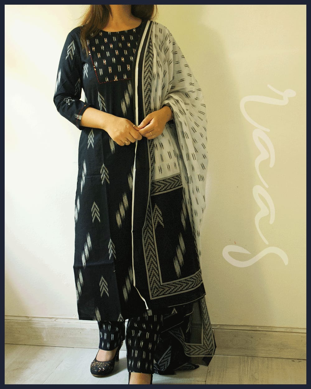 Cotton Block-print Kurta with Pant