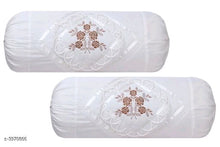 Load image into Gallery viewer, Fancy Embroidered Cotton Bolster Covers Vol 2 M1