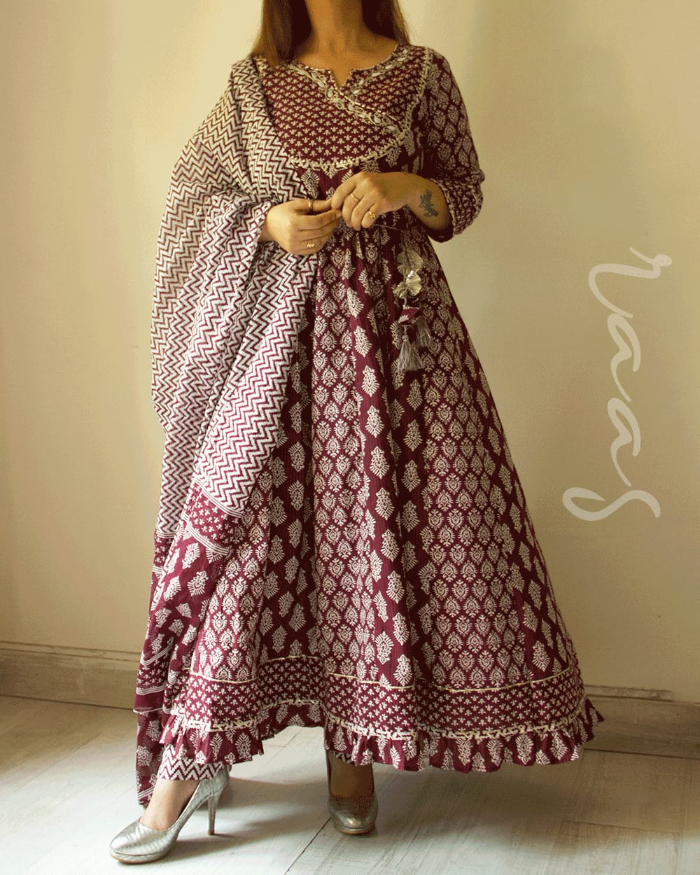 Cotton Kalidar Kurti with Pant