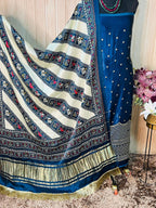 Satin Silk Top n with Gaji Silk Dupatta