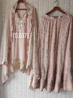 Georgette Semi-stitched Shirt and Sharara