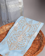 Chanderi Silk Shirt with Organza Dupatta