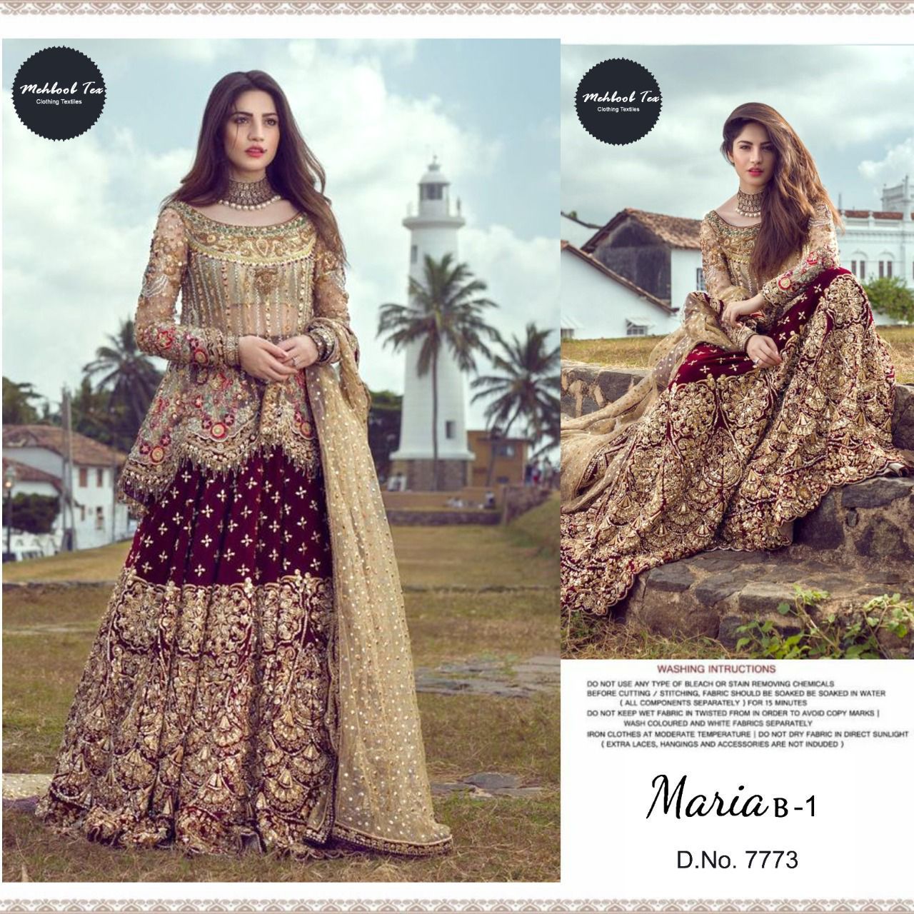 Net Embroidered Semi-stitched with handwork