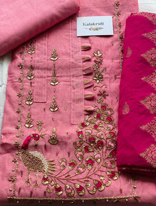 Embroidered Chanderi Suits