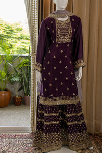 Beautiful Chinnon Shirt Skirt Dupatta