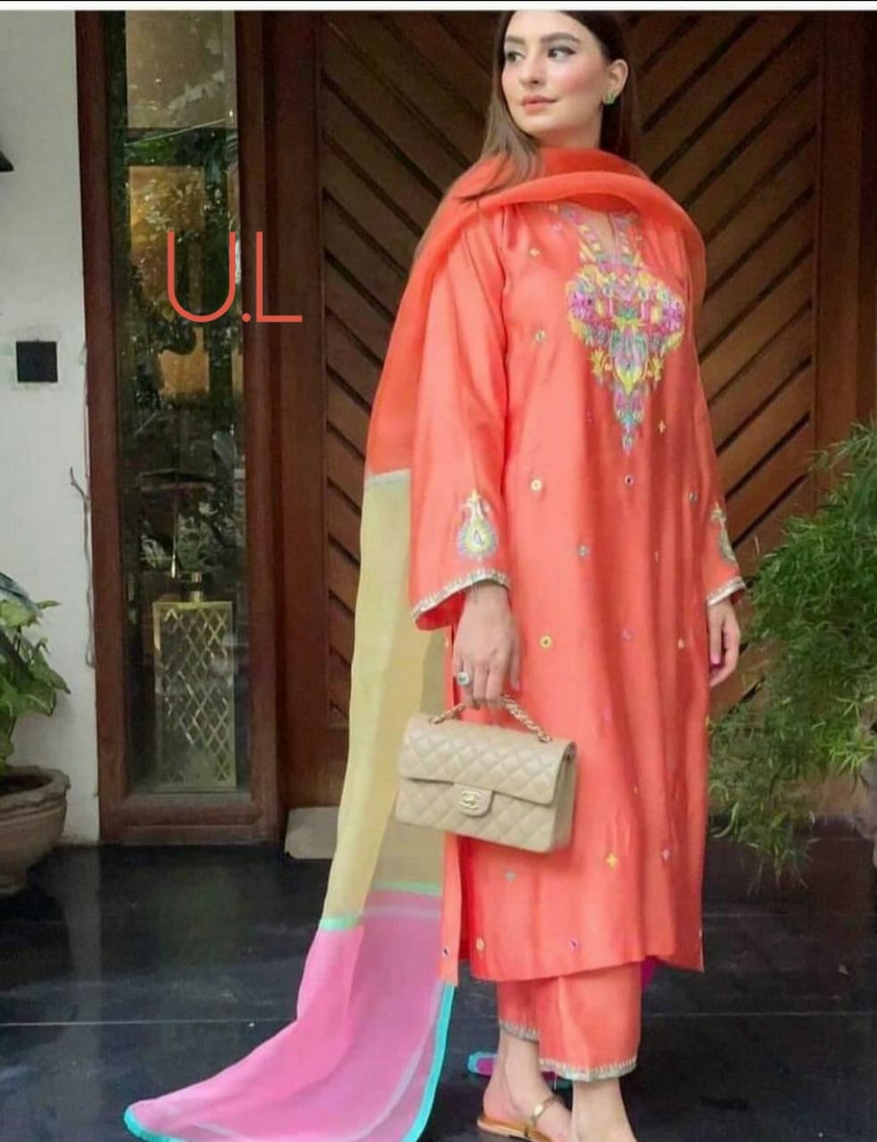 Chanderi Silk Embroidered Set