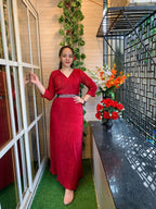 Pleated Long Dress