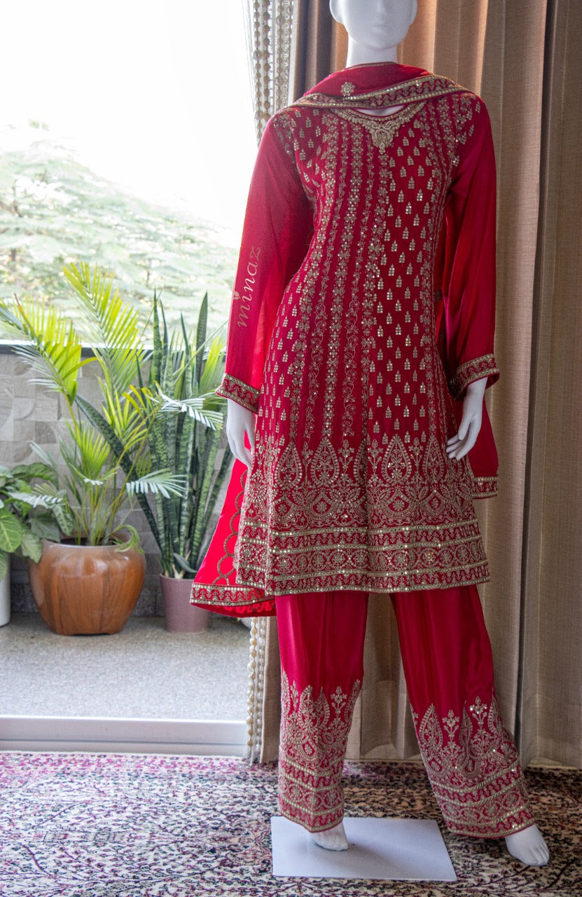 Chinnon Short Anarkali with Salwar