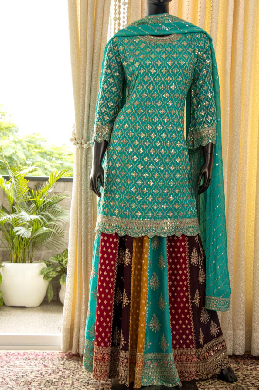 Chinnon Shirt Skirt Dupatta