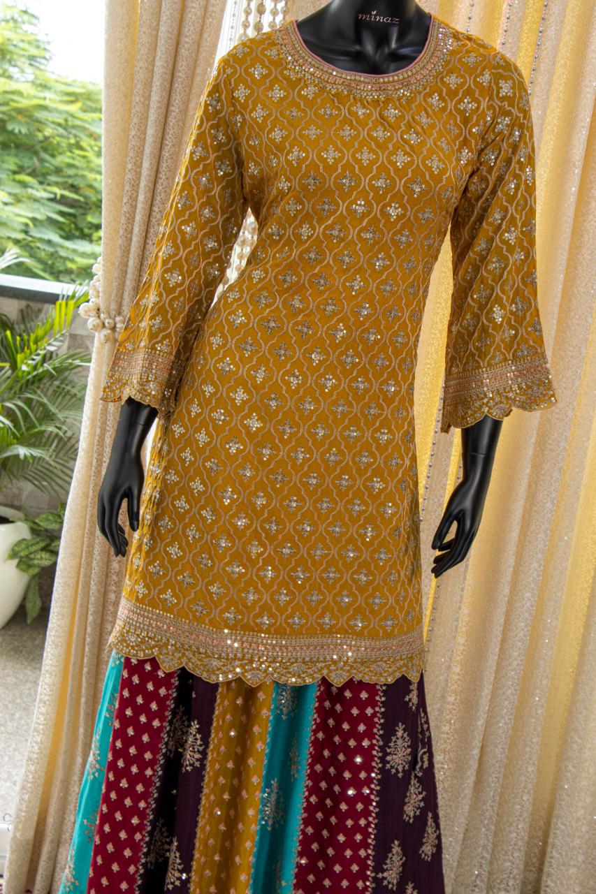 Chinnon Shirt Skirt Dupatta