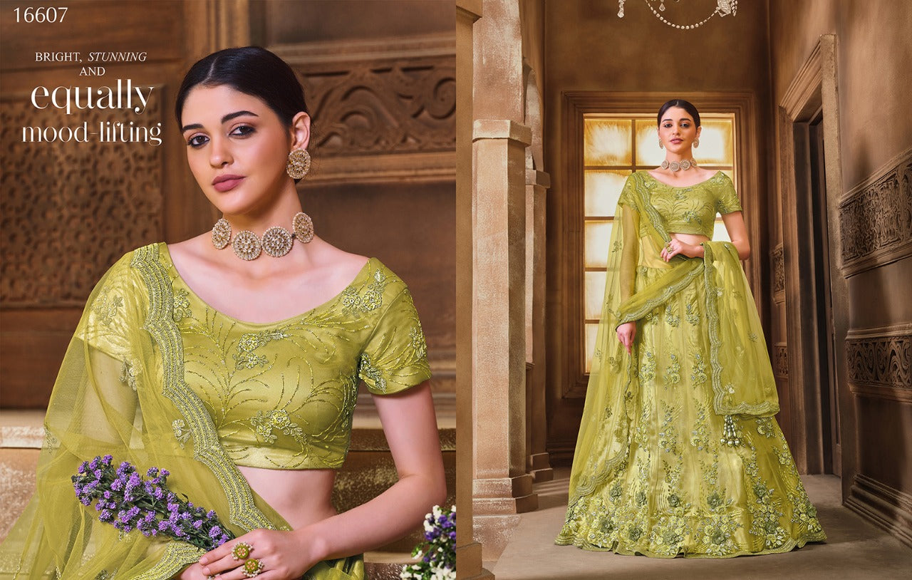 Beautiful Net and Satin Silk Lehengas