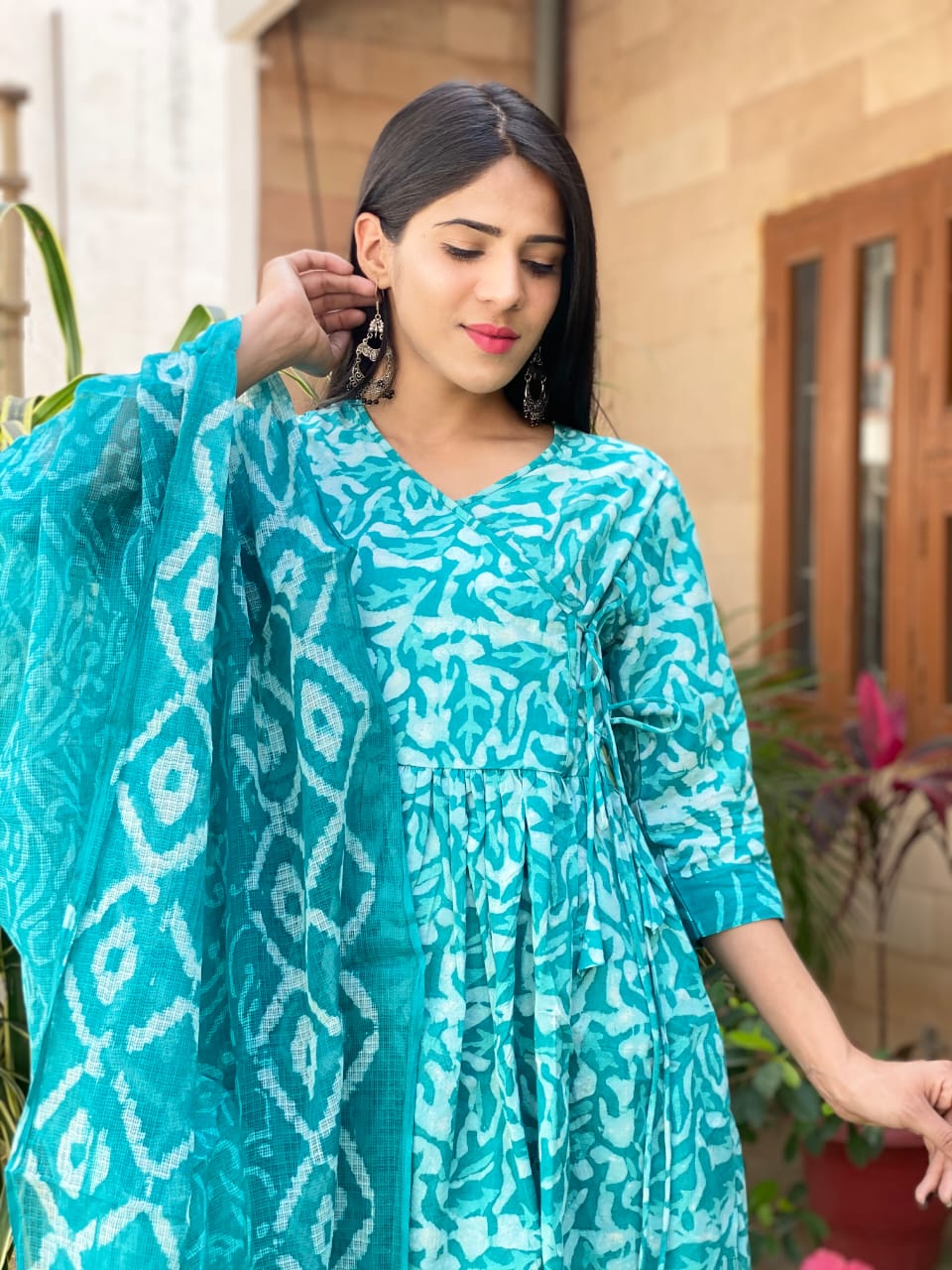 Angrakha Style Organic Cotton Suits