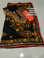 Georgette Kantha Work Embroidered Suits