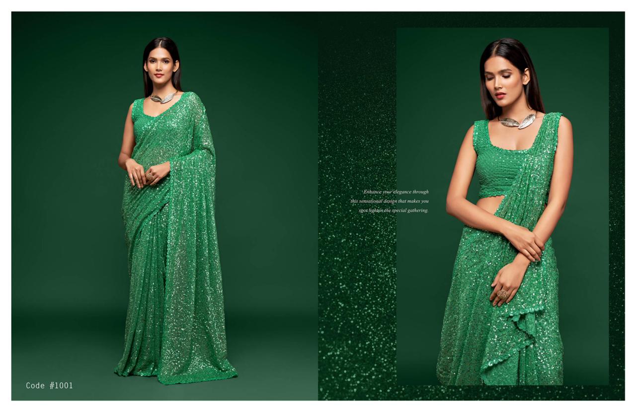 Starlit Sequins Party Sarees