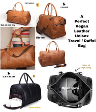 Load image into Gallery viewer, Vegan Leather Travel/Duffle Bag