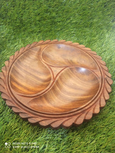 Sheesham wood dryfruit tray