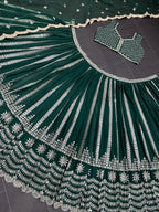 Green Sequins Lehenga Choli