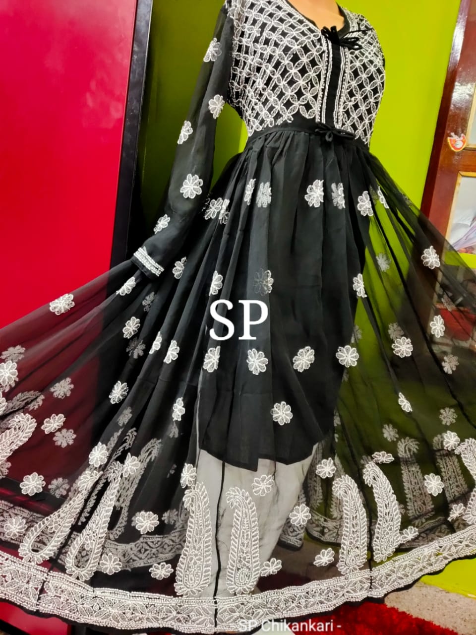 Chikankari Gown
