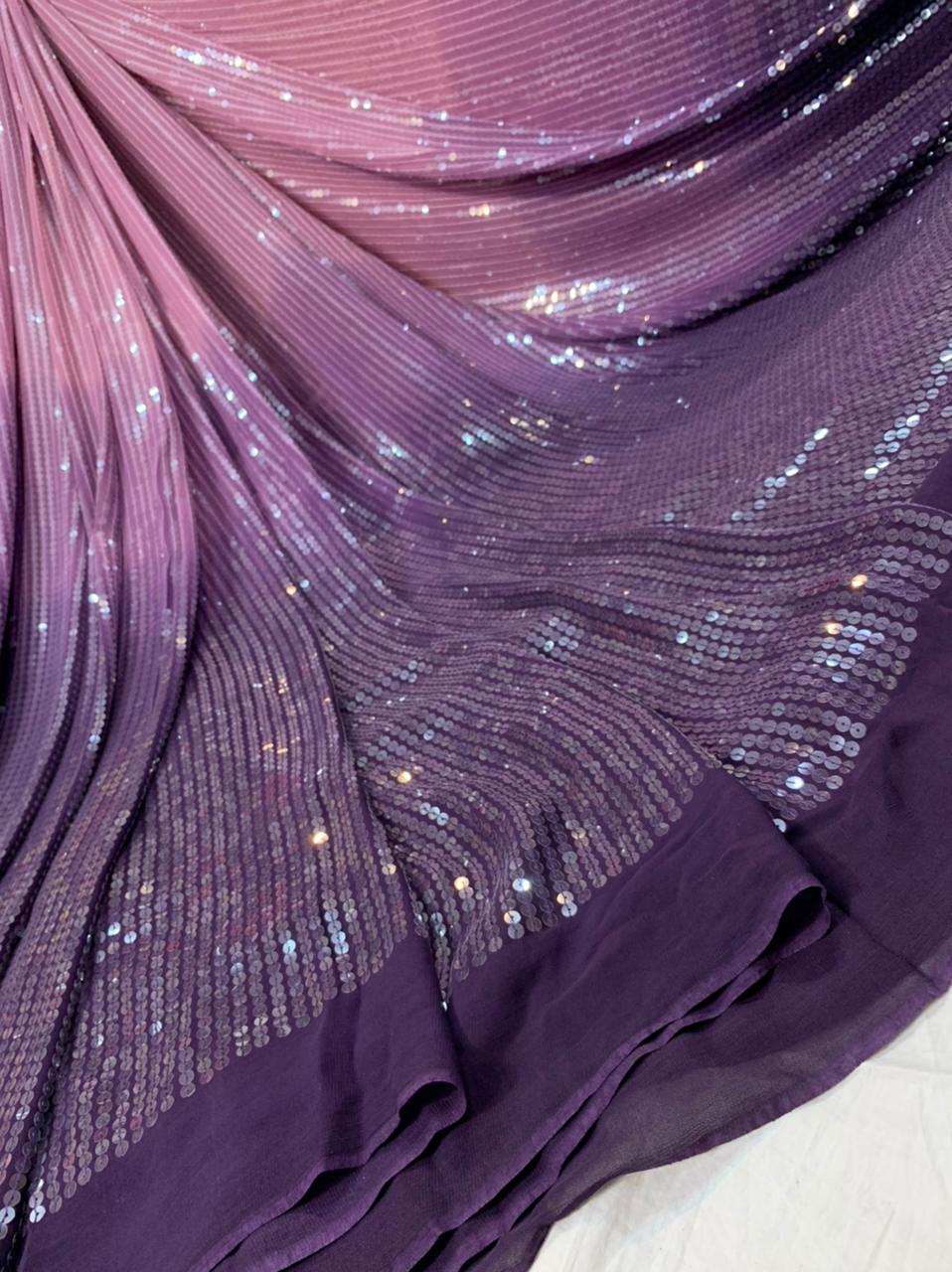 Georgette Sequinned Sarees